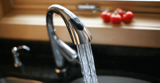 Faucet running water